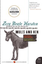 Boek 'Mules and Men' van Zora Neale Hurston met een illustratie van een ezel.