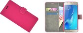 Roze Luxe Bookcase Wallet hoesje voor Samsung Galaxy J5 2017