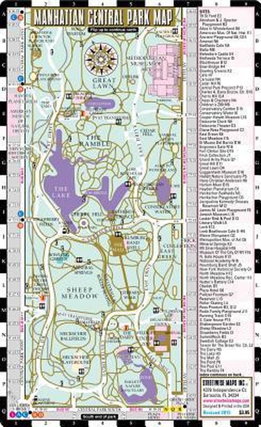 Streetwise Central Park Map Laminated Pocket Map of Manhattan Central