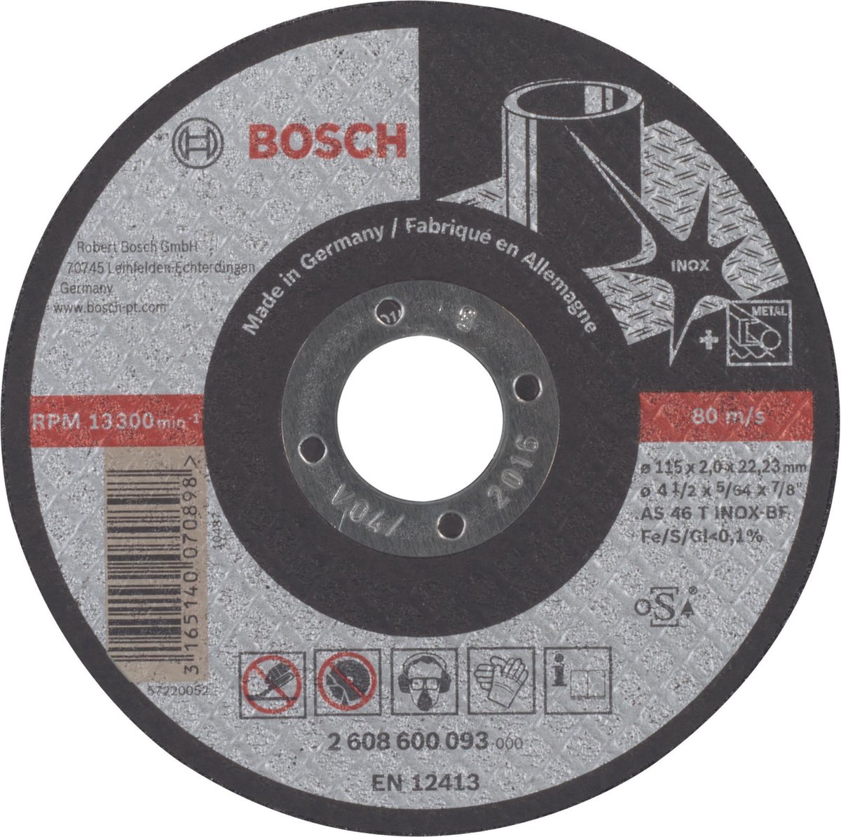 DSS RECHT RVS 115X2