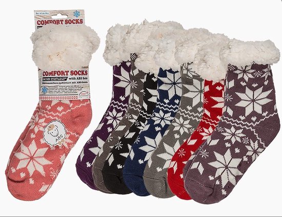 Huissokken voor dames en heren one size. Warme antislip sokken. bol.com