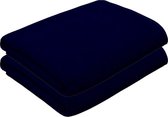 Badhanddoeken - handdoeken - 70x140 - set 2 stuks - Donkerblauw