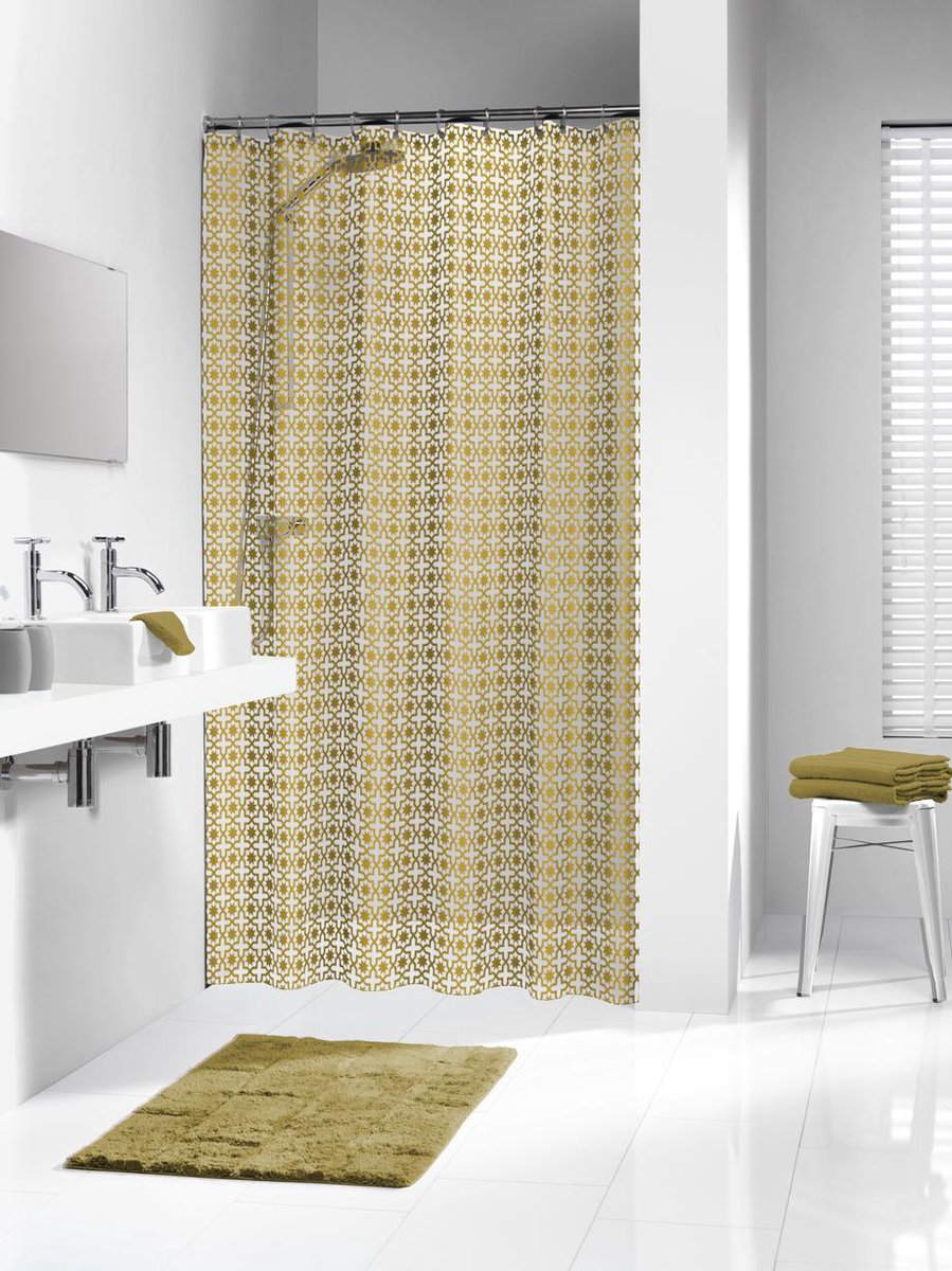 Sealskin douchegordijn Hammam 180x200 cm Goud bol