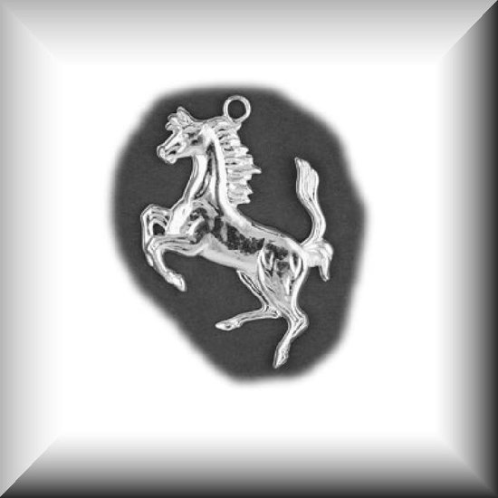 Fantastisch "Ferraripaard" van gerhodineerd zilver