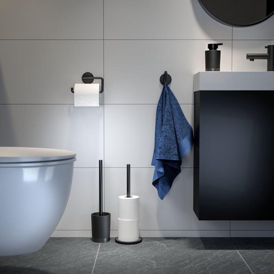 Tiger Tune -  Distributeur de savon 180 ml autoportante - Métal brossé noir / Noir