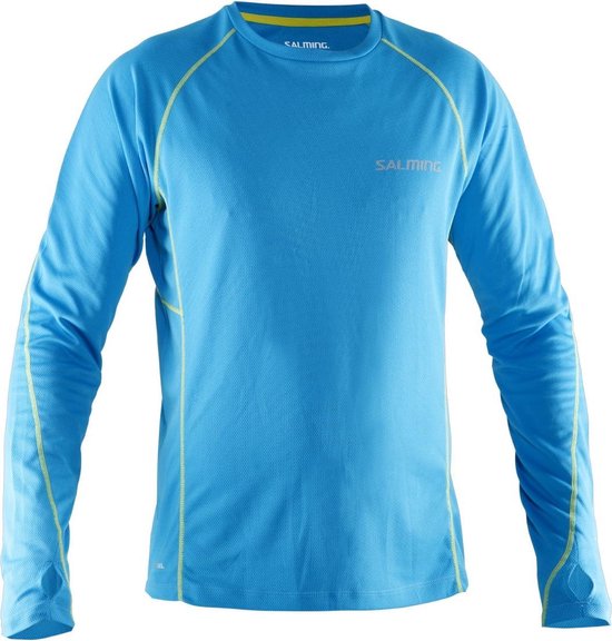 Salming Running - Hardloopshirt - Lange mouwen - Heren - Cyan - XL | bol.com