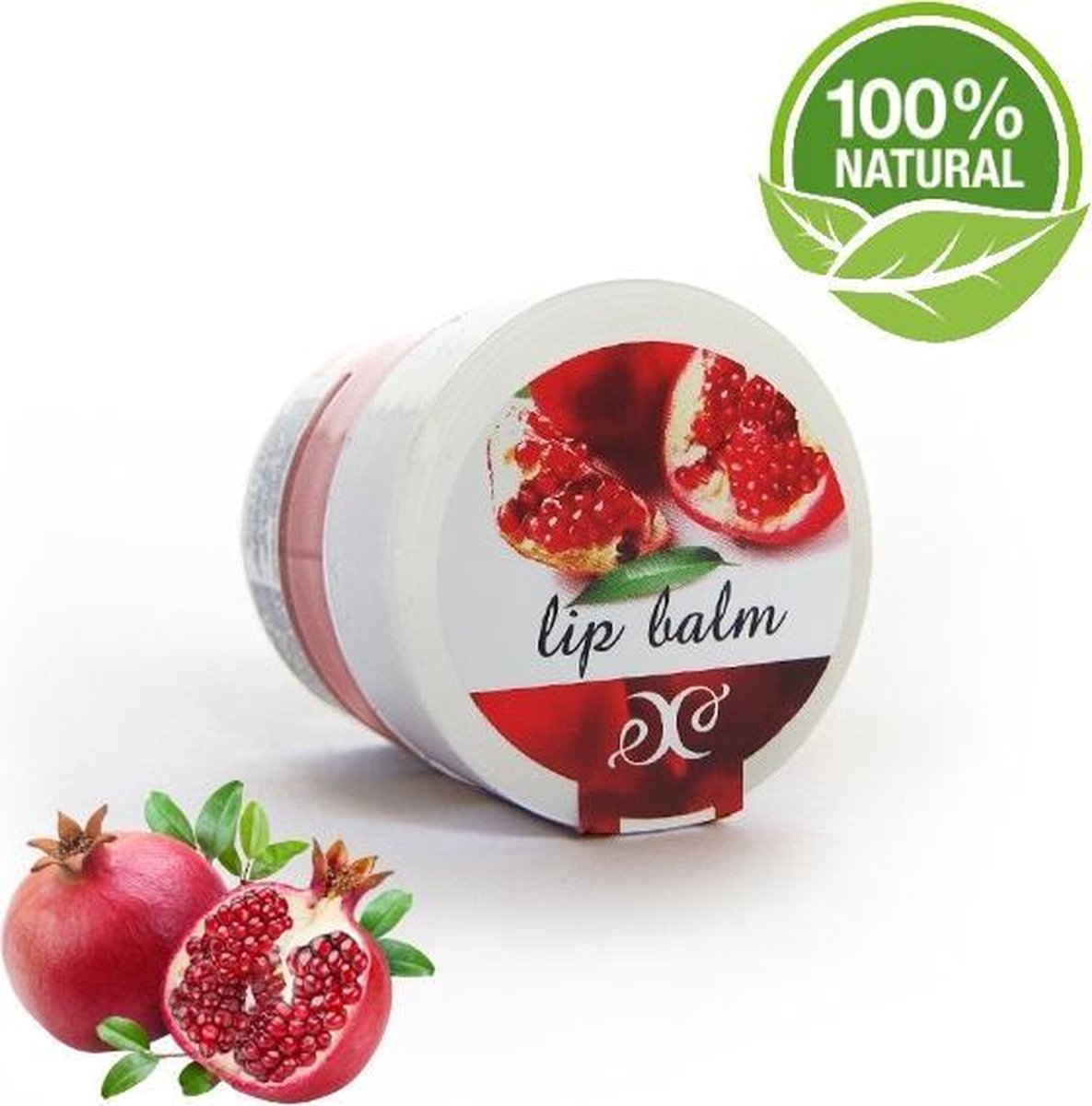 Lippen Balsem Pomegranate - Hydrateert, Voedt & Verzorgt - 30ml 100% Bio