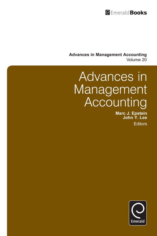 Advances in Management Accounting 20 Advances in Management Accounting (ebook),...