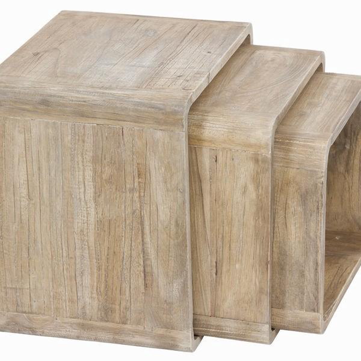 Set van 3 houten kubussen - Pure Life Collectie by Craften Wood | bol.com