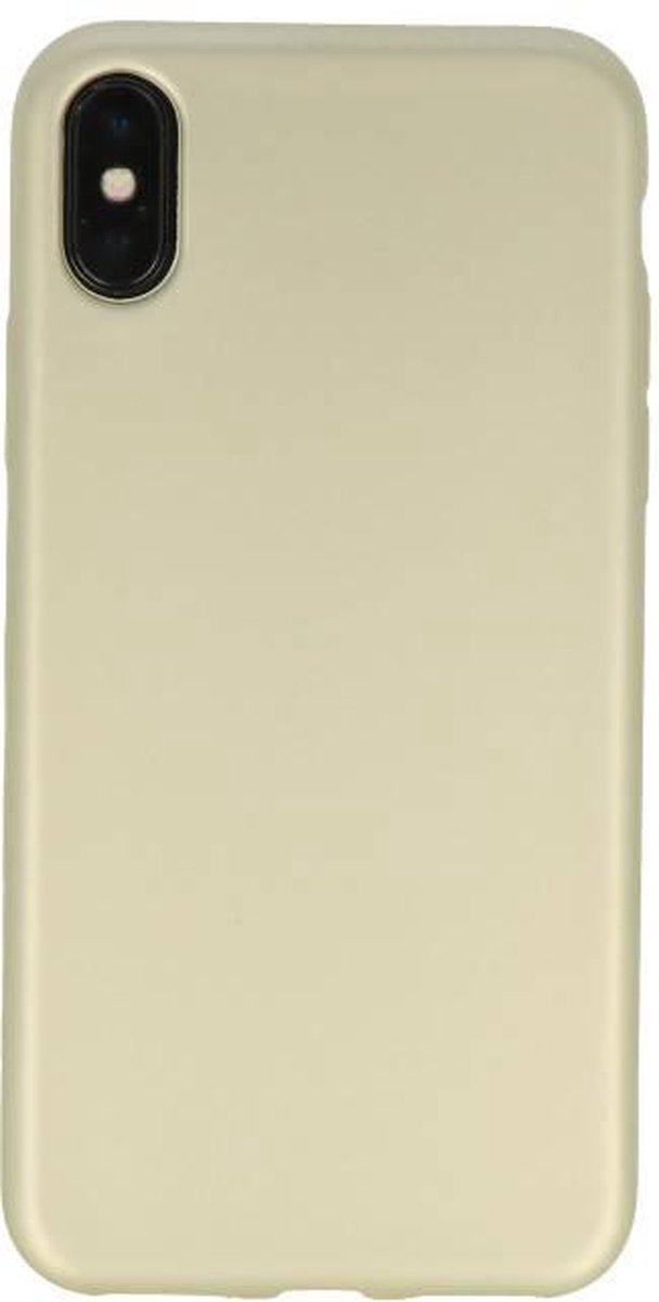 Hoesje Geschikt voor de iPhone XS - iPhone X - Backcover Color Telefoonhoesje - Goud