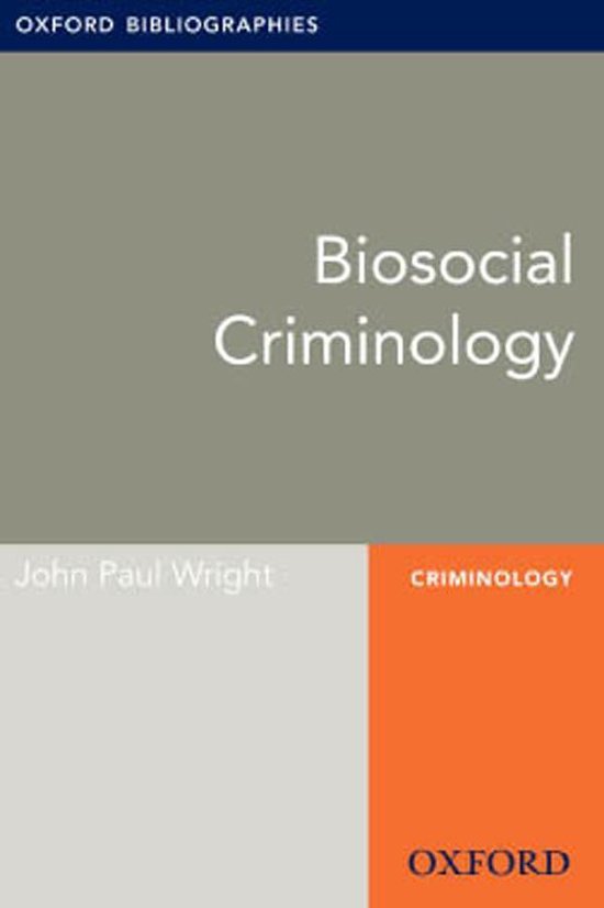 Oxford Bibliographies Online Research Guides - Biosocial Cri ... - cover