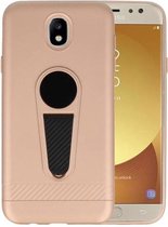 Microfoon series hoesje voor Samsung Galaxy J7 2017 Goud