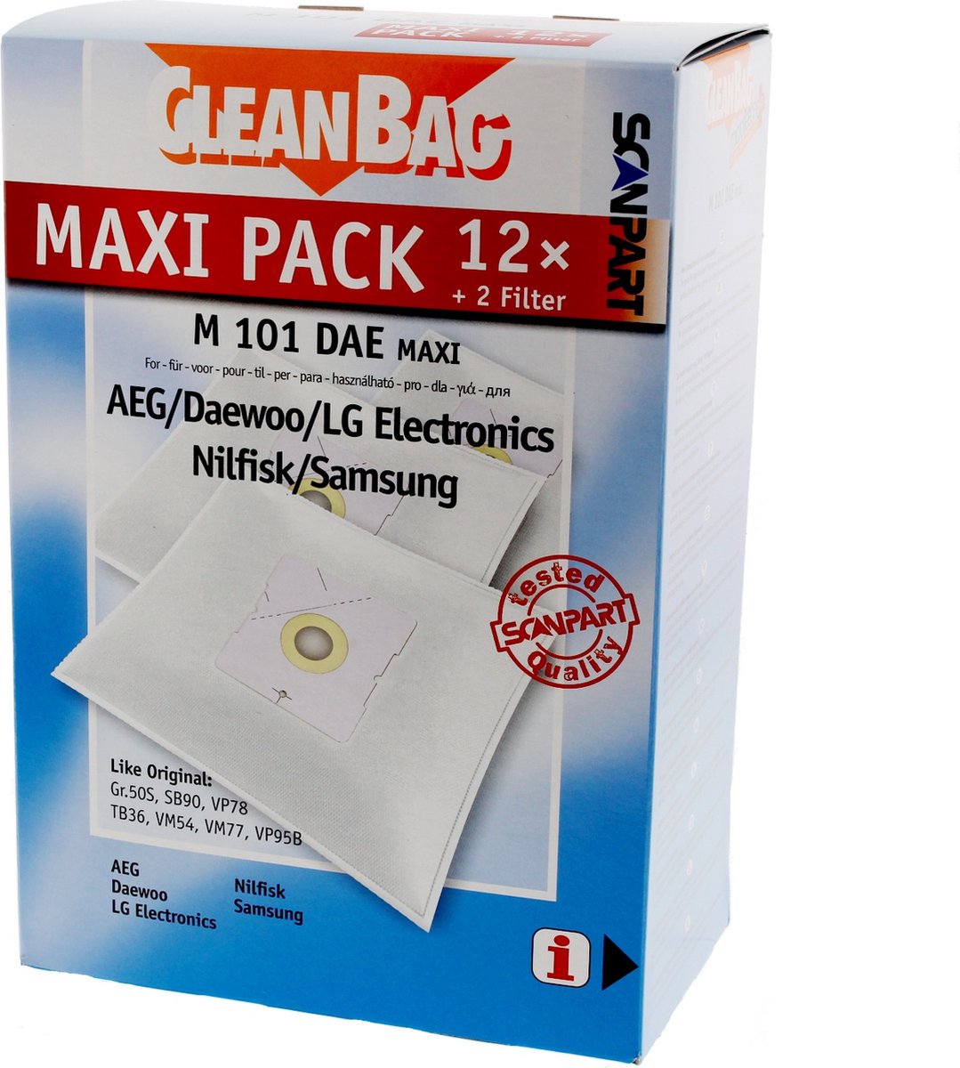 ZZ-Clan 10 Staubsaugerbeutel für AEG Vampyr CE 4120 EL und EL , Staubbeutel Filtertüten CE4120