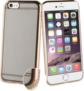 Muvit Life contour back case with diamonds - goud - voor Apple iPhone 6/6S