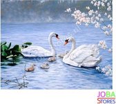 Diamond Painting "JobaSores®" Zwanen - volledig - 50x40cm