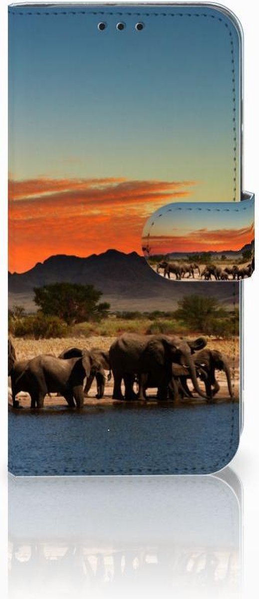 Honor 10 Lite Telefoonhoesje met Pasjes Olifanten