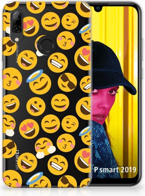 Coque Téléphone pour Huawei P Smart 2019 Housse TPU Silicone Etui Emoji |  bol.com