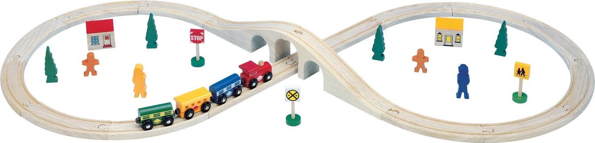 Houten treinset