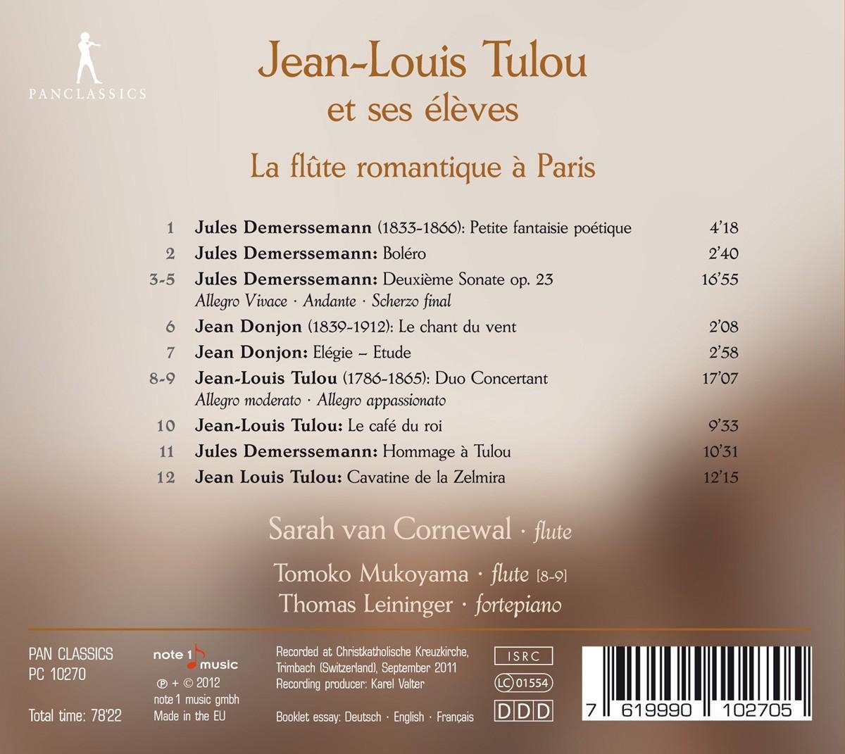 JeanLouis Tulou Und Seine Schuler Flotenmusik D, Thomas Leininger CD (album)