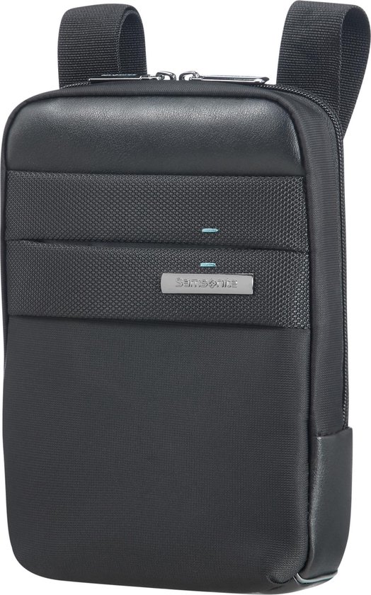 Sac Bandoulière Homme JAGUAR Slim - Noir, 21x27.5x3 Cm, 4 Compartiments Zippés - Idéal Bureau & Ville