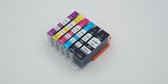 KATRIZ® huismerk inkt voor canon 1x PGI580XXLBK+1XCLI581XXLBK +1xCLI581XXLC+1xCLI581XXLM+1xCLI581XXLY + 1xCLI581XXL PB(6 stuks) - Met chip