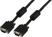 HQ - VGA (D-Sub) naar VGA (D-Sub) - 10 m - Zwart