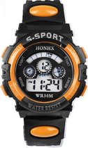 HONHX S-Sport - Horloge - 44 mm - Kunststof - Zwart/Oranje