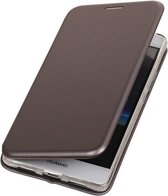 Slim Folio Case - Book Case Telefoonhoesje - Folio Flip Hoesje - Geschikt voor Huawei P9 Lite - Grijs