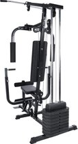 Trend24 - Physionics halterbank Multifunctionele set 40 kg halterschijven Home Gym Workout Fitness Station