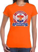 Oranje Holland drinking team t-shirt dames M