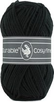 Durable Cosy Fine - acryl en katoen garen - black, zwart 325 - 5 bollen