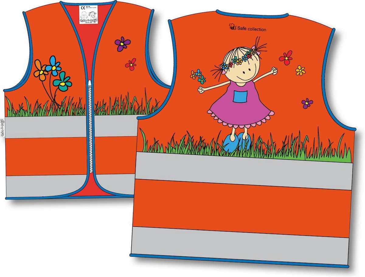 Rube & Rutje Veiligheidshesje Rutje 6-9 jaar oranje