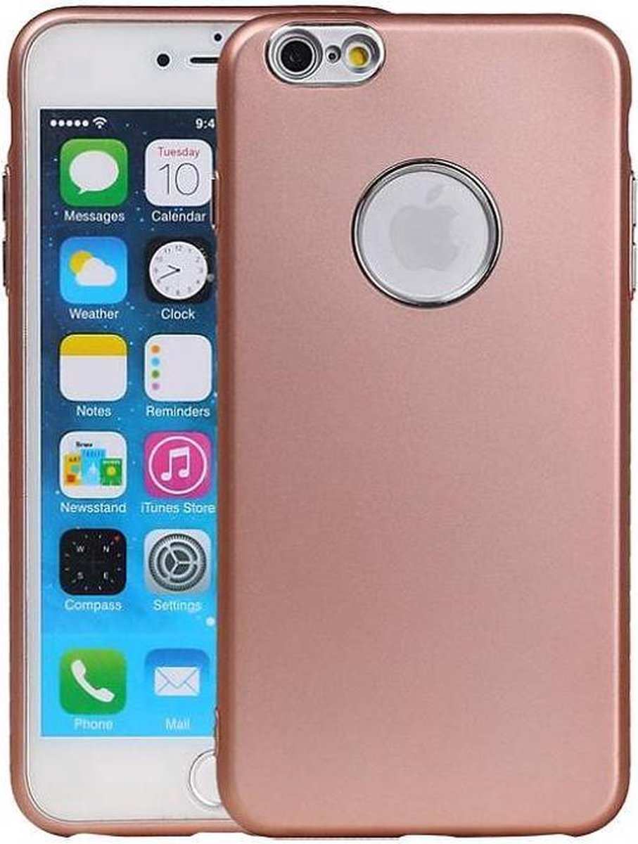 Design TPU Hoesje - Hoesje Geschikt voor iPhone 6 / 6s Plus Roze