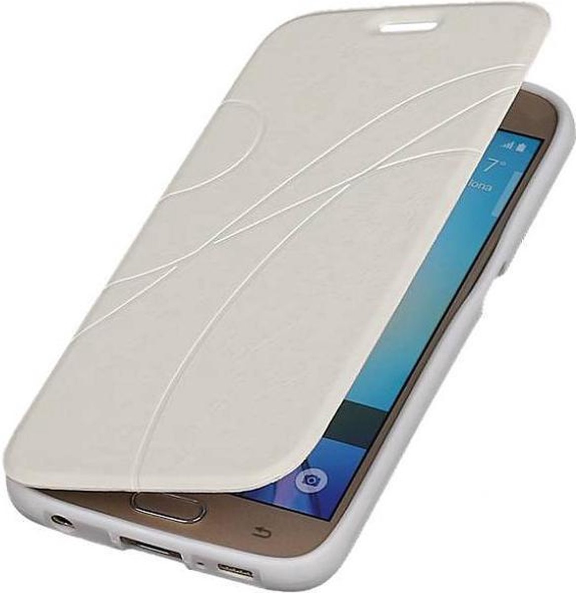 Easy Booktype hoesje Geschikt voor Samsung Galaxy S5 G900F Wit