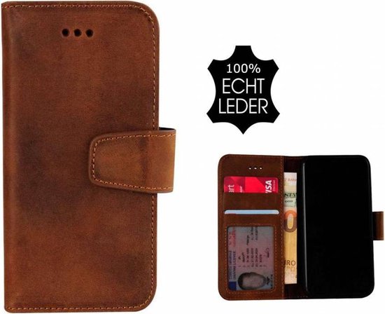 Meter toelage Classificeren Samsung Galaxy S9 Plus hoesje - Bookcase - Portemonnee Hoes Echt leer  Wallet case... | bol.com