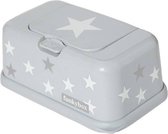 Funkybox - Billendoekjes Doosje - Grijs met wit/zilveren sterren