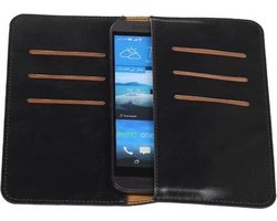 Zwart Pull-up Medium Pu portemonnee wallet voor Sony Xperia  Z5 Compact