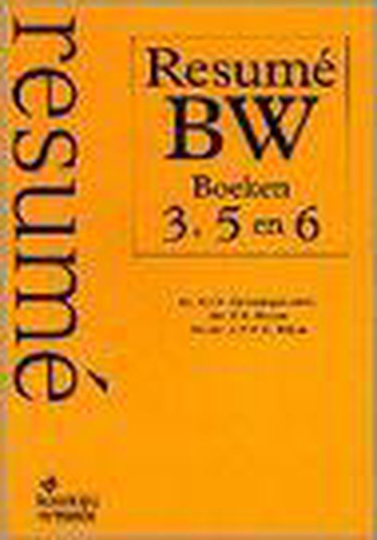 Boeken 3, 5 en 6 Resume BW - cover