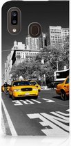 Geschikt voor Samsung Galaxy A30 Book Cover New York Taxi