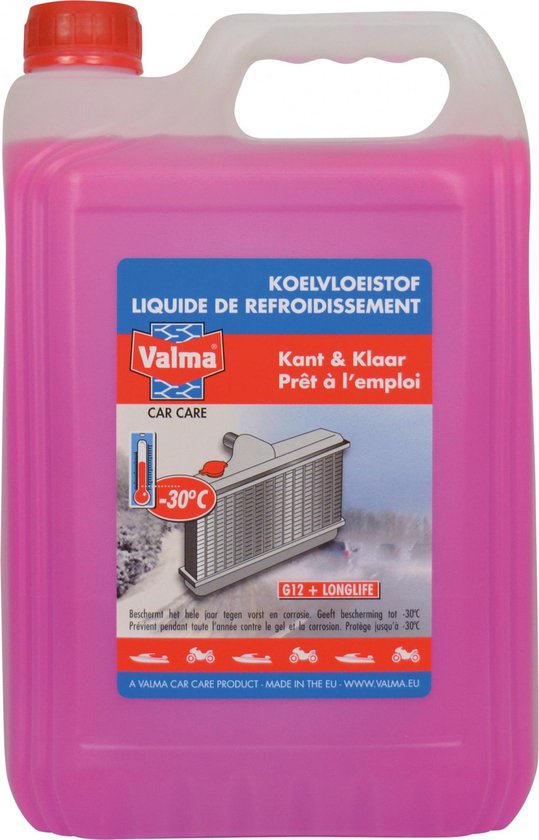 Valma Koelvloeistof G12+Longlife 30°C 5 Liter