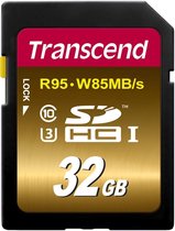 Transcend 32GB, SDHC UHS-I (U3) flashgeheugen Klasse 10