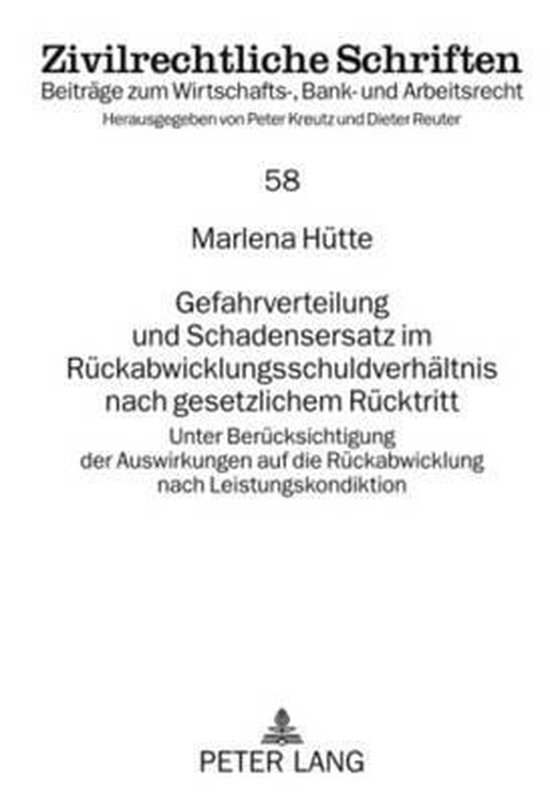 Gefahrverteilung und Schadensersatz im Rückabwicklungsschul ... - cover