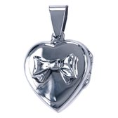 Médaillon Photo Argent Coeur avec pendentif chaîne arc