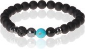 Memphis kralen armband Matte Agaat Gelukssteen Turquoise