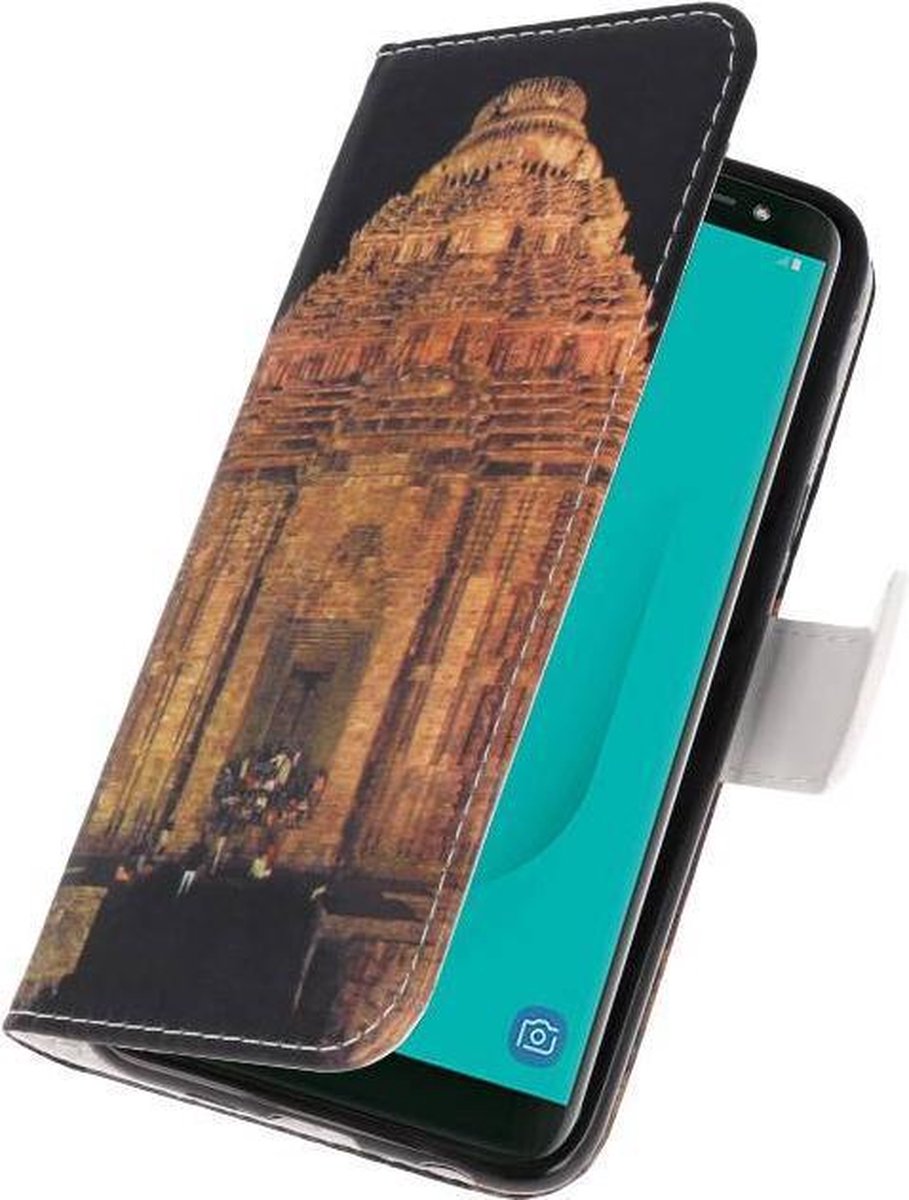 Temple Bookstyle Hoesje Geschikt voor Samsung Galaxy J8
