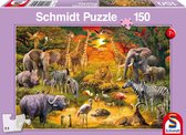 Schmidt Dieren in Afrika, 150 stukjes - Puzzel - 7+