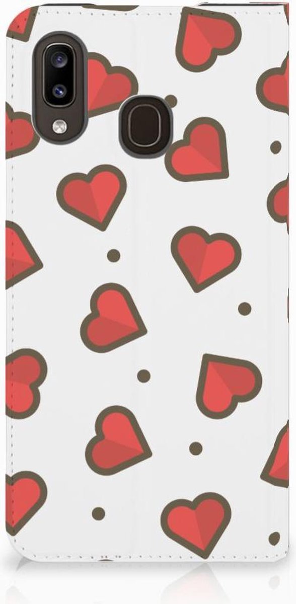 Samsung Galaxy A30 Hoesje met Magneet Hearts