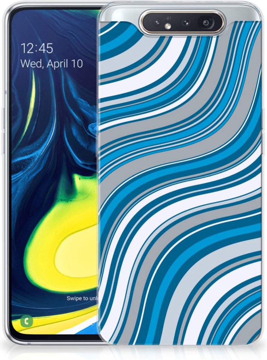 Samsung Galaxy A80 TPU bumper Waves Blue