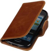 Mobieletelefoonhoesje.nl  - Samsung Galaxy S3 Mini Hoesje Zakelijke Bookstyle Bruin