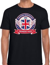 Zwart Engeland drinking team t-shirt heren XXL